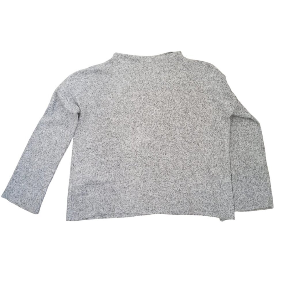 ZARA TRF Gray Mock Neck Knit Women’s Sweater – Size S